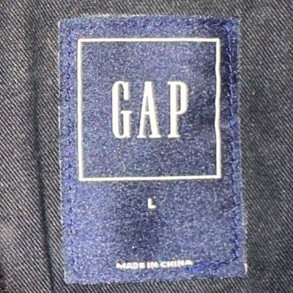 GAP Moto Mixed Media Black Leather Sleeved Jacket - Picture 3 of 4